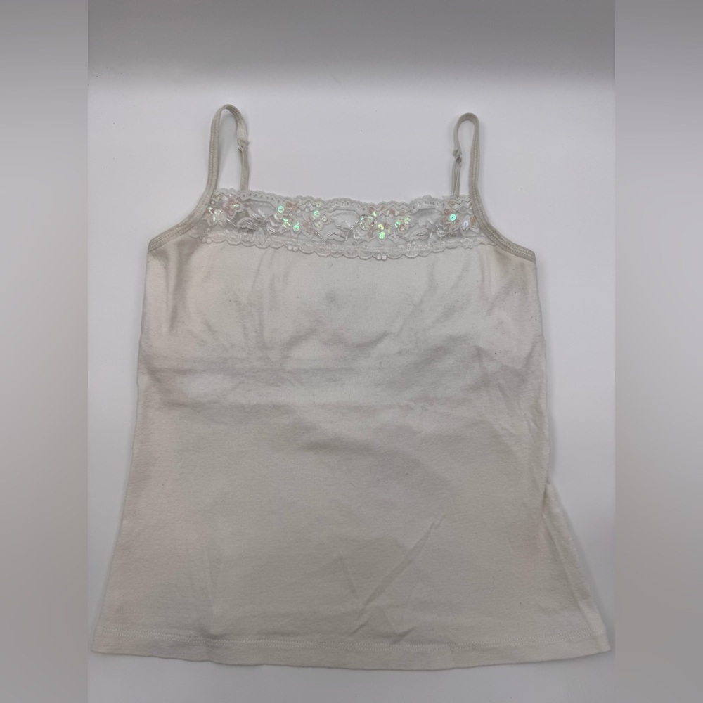 Vng Cotton While Tank Top Medium